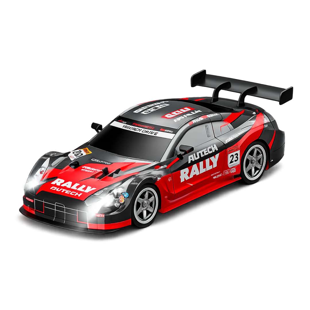 Whoosh RC Drift Car 1/16 Nissan GT-R R35 Inspired (Red) – 30KM/H 4WD High-Speed Drift Car | India
