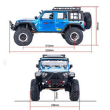 YIKONG YK4082 V3 1/8 Scale Jeep Rubicon 4WD RC Rock Crawler RTR with LED Light System | India (Blue)