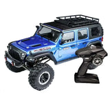 YIKONG YK4082 V3 1/8 Scale Jeep Rubicon 4WD RC Rock Crawler RTR with LED Light System | India (Blue)