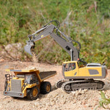 Yigong BC1043 RC Excavator – 1/18 Scale Construction Toy with Metal Shovel, Lights & Sounds (2.4GHz)