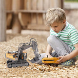 Yigong BC1043 RC Excavator – 1/18 Scale Construction Toy with Metal Shovel, Lights & Sounds (2.4GHz)