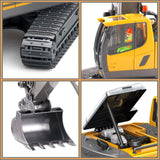 Yigong BC1043 RC Excavator – 1/18 Scale Construction Toy with Metal Shovel, Lights & Sounds (2.4GHz)